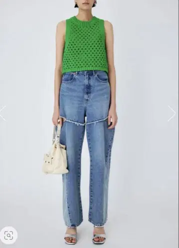 moussy CUT OUT WIDE STRAIGHT 데님