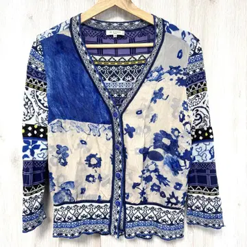 에트로 ETRO 실크 100% 올 패턴 가디건