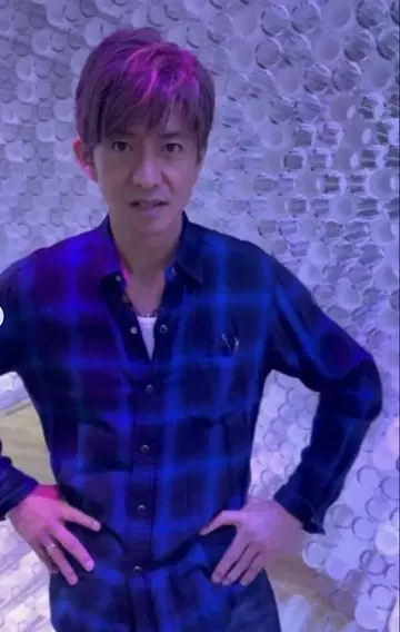 기무라 타쿠야 착용 러그스 맥레거 긴팔 셔츠 L 사이즈 블루 계열 체크