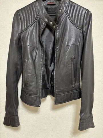 블랙 라이더 자켓 천연 가죽