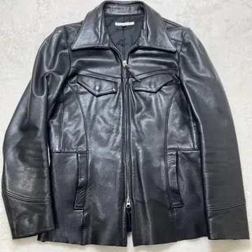 새상품급 레드문 소가죽 카우 레더 라이더스 가죽 자켓 블랙