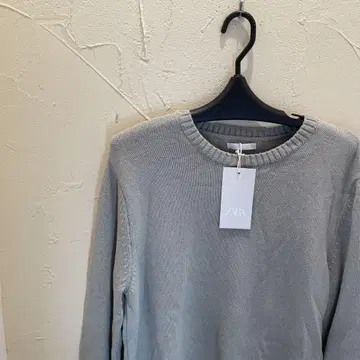ZARA 자라 그레이 크루넥 스웨터 M 사이즈