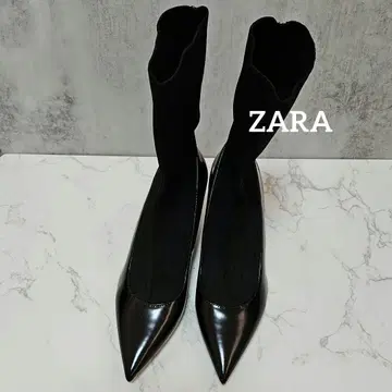 ZARA 힐 숏부츠 37(24cm)