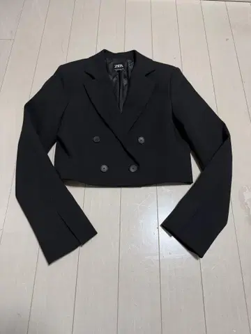 ZARA 더블 크롭 자켓 블랙
