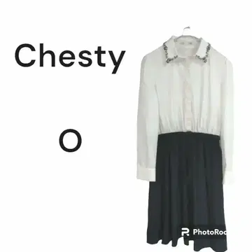 Chesty 체스티 긴팔 화이트 원피스 포멀 화이트 무지 심플