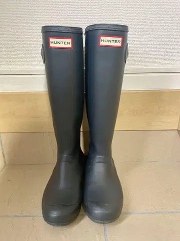 HUNTER 네이비 장화 버클 포함 23cm