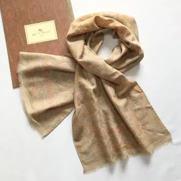 [ 새상품급 ] 에트로 페이즐리 무늬 스톨 스카프 머플러 롱 실크