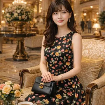 Lui Chantant 루이 샨탄 꽃무늬 셋업 새상품급