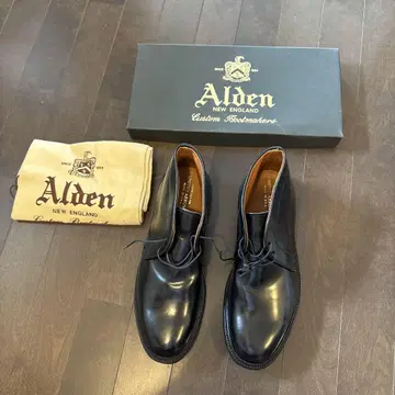 Alden 블랙 가죽 커스텀 부츠