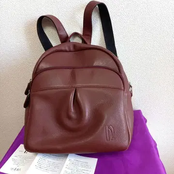 나카자와 가방 가죽 백팩 브라운