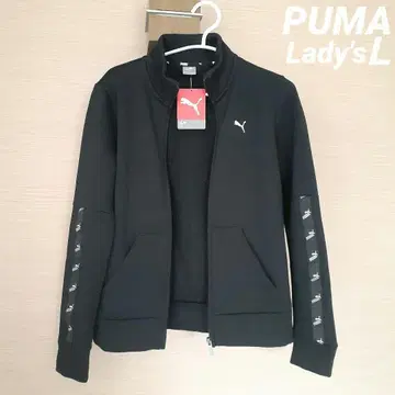 미사용 푸마 PUMA 여성용 속기모 후드티 L 슬림FIT 블랙