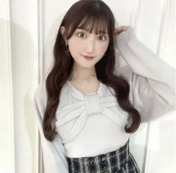 에블린 리본 펄 니트