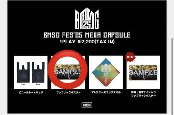 BMSG FES'25 메가 캡슐 가챠 패브릭 포스터 익명 배송
