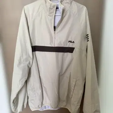 FILA 하프 지퍼 나일론 자켓 베이지