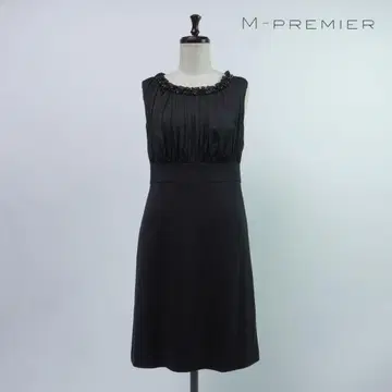 새상품급 M-PREMIER 플레어 원피스 블랙 사이즈 36*OC438