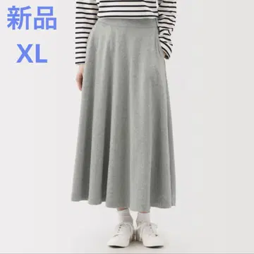 MUJI 라이트 맨투맨 스커트 여성 XL 그레이