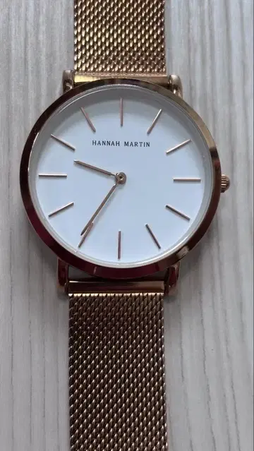 Hannah Martin 아날로그 손목시계 로즈 골드
