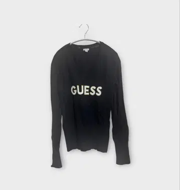 [게스] 블랙 V넥 스웨터 L/G