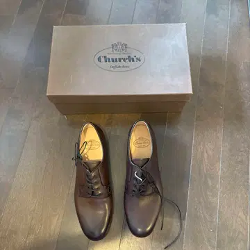 처치스 다크 브라운 레이스업 슈즈 박스 포함