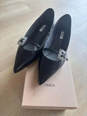 [ 새상품급 ] OHGA 오가 펌프스 멜리 제인 23cm 블랙