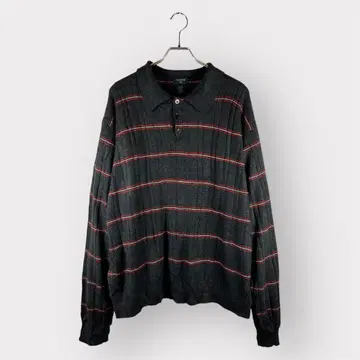 DOCKERS 그레이 긴팔 피케 셔츠 XL/XG