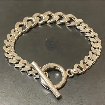 SILVER925 플랫 링크 체인 브레이슬릿 / 실버