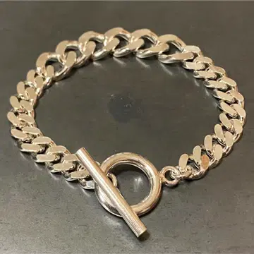 SILVER925 플랫 링크 체인 브레이슬릿 / 실버