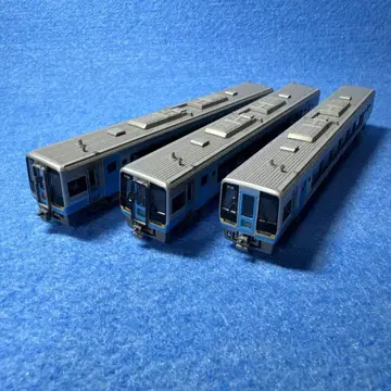 N 게이지 철도 모형 3량 세트 파랑과 은색