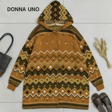 DONNA UNO 총무늬 니트 아우터 XL