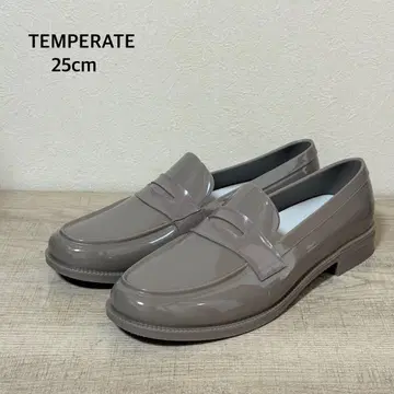 새상품급 TEMPERATE 레인 코인 로퍼 25cm 베이지