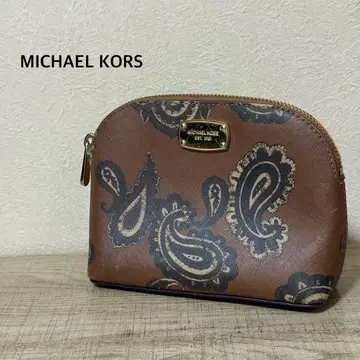 MICHAEL KORS 페이즐리 무늬 파우치 브라운