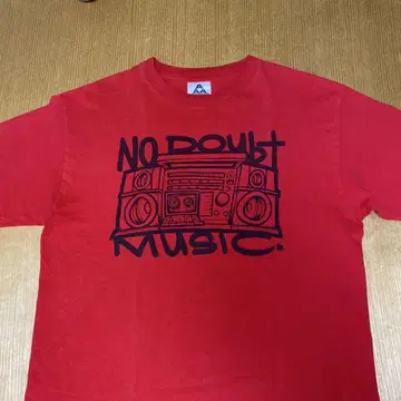 NO DOUBT MUSIC 빨간색 T셔츠 M