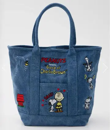 (PEANUTS) 토트백 블루