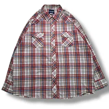F728 [ 즉시 구매 OK ] Wrangler 웨스턴 셔츠 3XL 레드