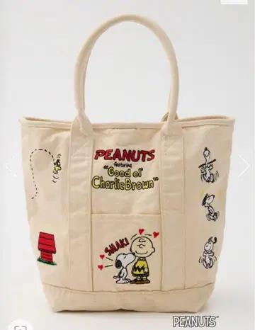 (PEANUTS) 토트백 화이트 로데오