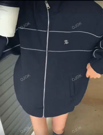 네이비 맨투맨 자켓 후드티