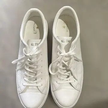 CONVERSE ALL STAR 가죽 스니커즈 (화이트)