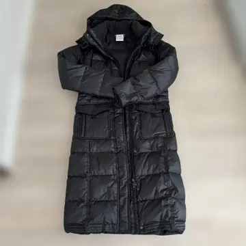 adidas 후드 부착 블랙 다운 자켓 M