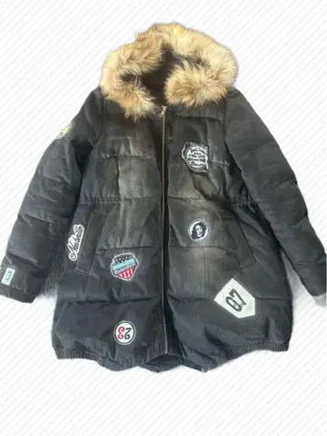 SCOTCLUB 데님 자켓, 퍼 달린 데님 코트