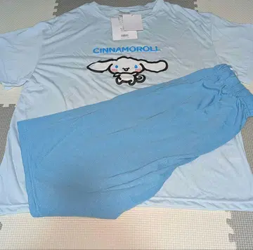 시나모롤 상하의 세트 T셔츠 팬츠 스카이블루 돈키