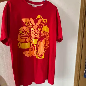 새상품급 CUNE 하토야마 오즈본 토끼 데라로차 티셔츠 L 사이즈 레드