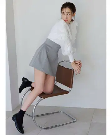 snidel 24SS 구축 미니 스커트 BLK 1 SWFS241021