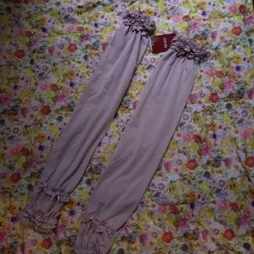 핑크하우스 프릴 장식 암커버 새틴 리본