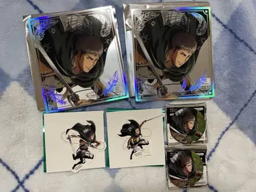 진격의 거인 기억으로의 진격 오로라 색지 캔뱃지 스티커 장 코니