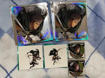 진격의 거인 기억으로의 진격 오로라 색지 캔뱃지 스티커 장 코니