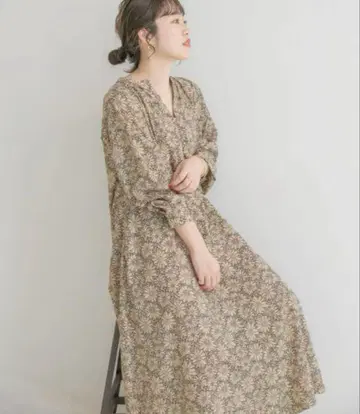 ITEMS URBANRESEARCH 꽃무늬 래글런 원피스
