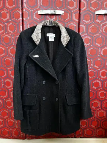 DRIES VAN NOTEN 울 코트 36 브라운 더블 브레스트