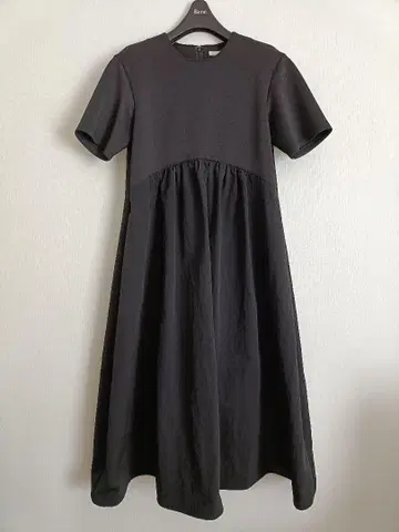 엔슈쿠 저지 콤비 원피스 블랙