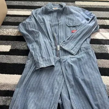 [ Dickies 디키즈 ] 데님 올인원 작업복 스트라이프