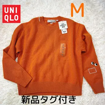 유니클로 아냐 ANYA HINDMARCH 콜라보 스웨터 오렌지 M